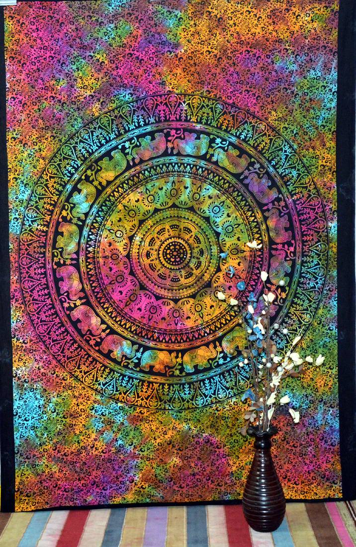 Tenture mandala batik Simons Maison
