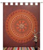 indian Tab top curtain Mandala curtains, 1 Panel Set Mandala Curtain Tab top Tapestry, Drapes & Valances, Window Curtain
