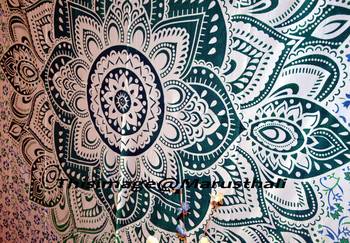 indian Tab top curtain Mandala curtains, 1 Panel Set Mandala Curtain Tab top Tapestry, Drapes & Valances, Window Curtain 4