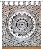 Boho Living Room Tab top Curtains, Bohemian Curtains For Bedroom, Tapestry Curtains, Mandala Hippie Dorm Decor