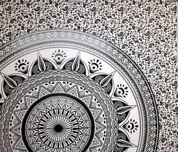 Boho Living Room Tab top Curtains, Bohemian Curtains For Bedroom, Tapestry Curtains, Mandala Hippie Dorm Decor 4