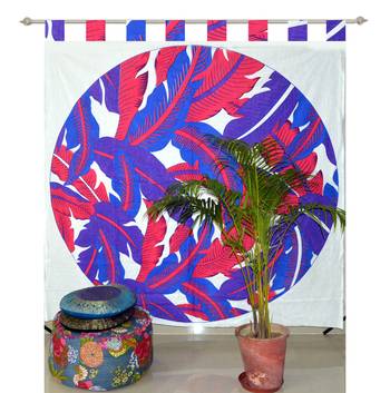 Tab Top Tapestry Curtain 2 Valances Drape Panel Boho Decor Window Curtain Drape Handmade Curtain Tapestry Throw 1