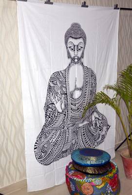 Indian Mandala Tapestry Gypsy Home Decor Window & Panel Set Bohemian Curtain Room Divider Blackout Balcony Sheer Curtain 4