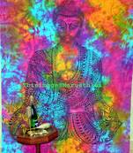 Indian Wall Decor Hippie buddha Tapestries Bohemian Mandala Tapestry Tie Dye Wall Hanging Throw Twin Size 55 X 85 inches