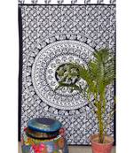 indian Tab top curtain Mandala curtains, 1 Panel Set Mandala Curtain Tab top Tapestry, Drapes & Valances, Window Curtain