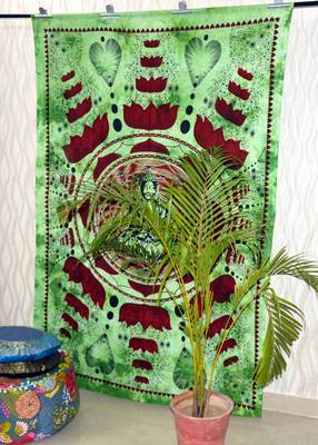Mandala Window Tab top Curtains Drape Balcony Room Decor Curtain Boho Set Ethnic Windows & Panels Set Tab Top Tapestry 4