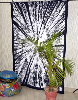 Boho Living Room Tab top Curtains, Bohemian Curtains For Bedroom, Tie Dye Tapestry Curtains, Mandala Hippie Dorm Decor 4