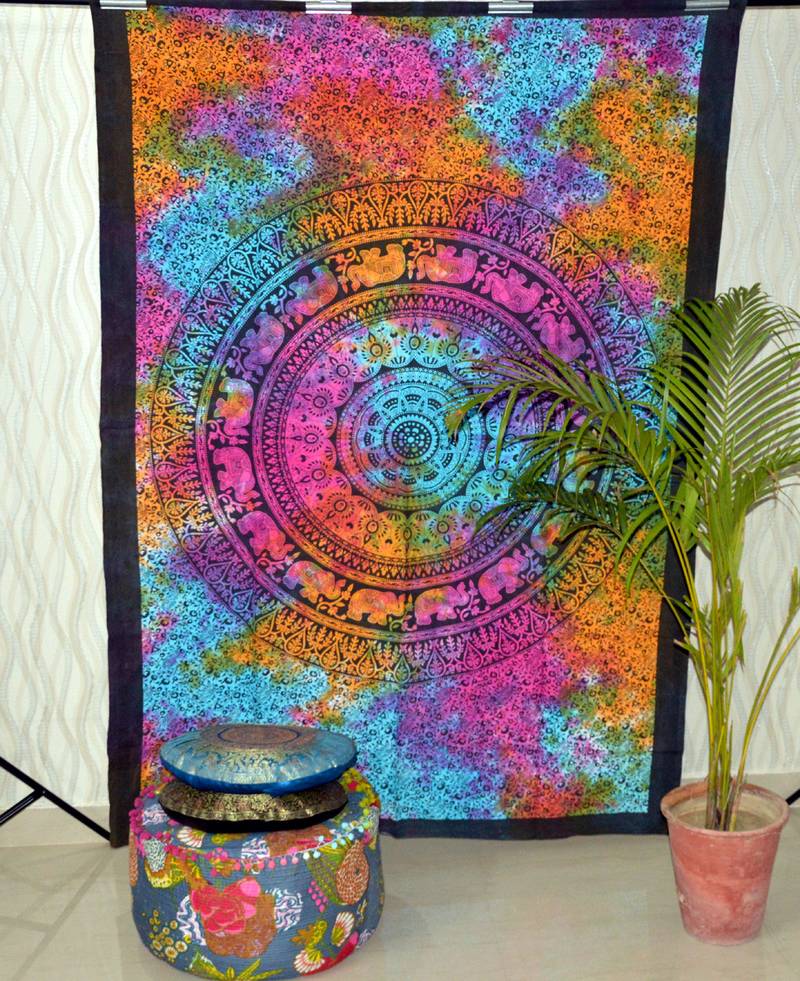 Indian hippie Gypsy Tapestry Bohemian Psychedelic Mandala Wall hanging Bedding Cover Home d  cor Tapestry Twin