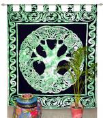 INDIAN MANDALA Kitchen Window Curtains & Valances Set Dorm Tab top Tapestry Drape Balcony Curtain Boho Set Hippie panel