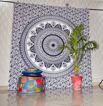 Indian Mandala Tapestry Gypsy Home Decor Window & Panel Set Bohemian Curtain Room Divider Blackout Balcony Sheer Curtain 3
