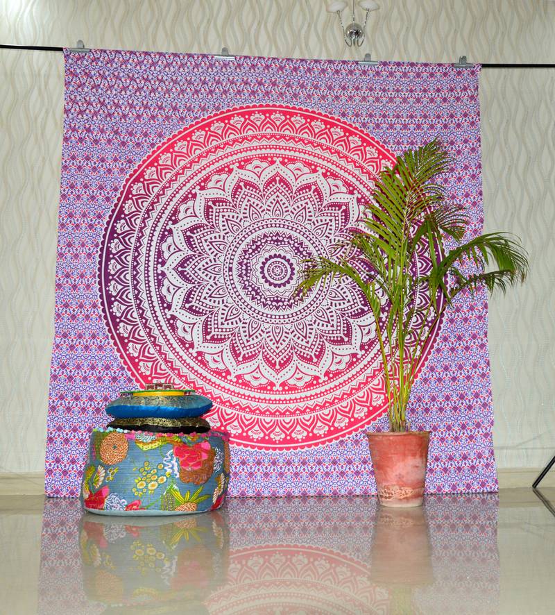 Indian Tapestry Mandala Ombre Wall Hanging Mandala Blanket Wall Decor Wall Art Home Decor Collage Dorm Decoration Queen