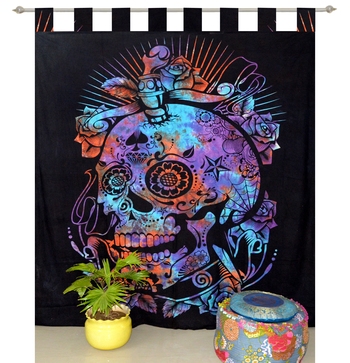 Indian Mandala Tapestry Gypsy Home Decor Window Panel Set