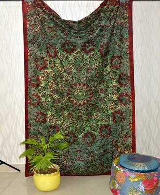 INDIAN MANDALA Kitchen Window Curtains & Valances Set Dorm Tab top Tapestry Drape Balcony Curtain Boho Set Hippie panel 3