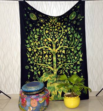 Mandala Window Tab top Curtains Drape Balcony Room Decor Curtain Boho Set Ethnic Windows & Panels Set Tab Top Tapestry 4