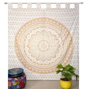 Indian Mandala Tapestry Gypsy Home Decor Window & Panel Set Bohemian Curtain Room Divider Blackout Balcony Sheer Curtain 1