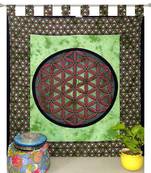Boho Living Room Tab top Curtains, Bohemian Curtains For Bedroom, Tapestry Curtains, Mandala Hippie Dorm Decor