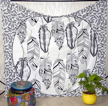 Tab Top Tapestry Curtain 2 Valances Drape Panel Boho Decor Window Curtain Drape Handmade Curtain Tapestry Throw 3