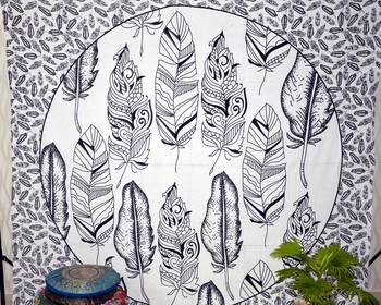 Indian Mandala Tapestry Gypsy Home Decor Window & Panel Set Bohemian Curtain Room Divider Blackout Balcony Sheer Curtain 4