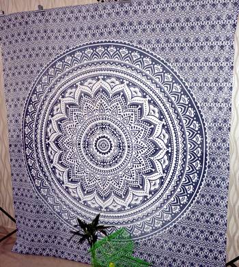 Boho Living Room Tab top Curtains, Bohemian Curtains For Bedroom, Tapestry Curtains, Mandala Hippie Dorm Decor 3