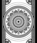 Mandala Tapestry Black & white Design Latest Tapestries Hippie Gypsy Beach Throw (Black & White Lamp Ombre Mandala)