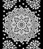 Mandala Tapestry Black & white Design Latest Tapestries Mandala Hippie Gypsy Indian Beach Throw (Black & White Leaf)
