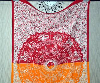 Boho Living Room Tab top Curtains, Bohemian Curtains For Bedroom, Tapestry Curtains, Mandala Hippie Dorm Decor 3