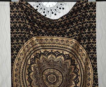 Indian Mandala Curtains Set Decorative Indian Tab top Tapestry Tab Top Curtains mandala curtains for bedroom 3
