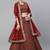 Maroon Colored Zari and Sequins Embroidered Raw Silk Fabric Indian Wedding Lehenga Dress