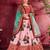 Seductive Rose Pink Dori and Sequins Embroidered & Digital Floral Printed Art Silk Bridal Lehenga