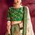 Ravishing Green Dori and Sequins Embroidered & Digital Floral Printed Art Silk Party Lehenga