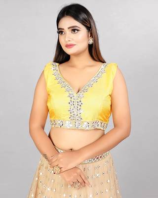 Multicolor Embroidered Art Silk Semi Stitched Lehenga With Dupatta 2