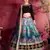 Gorgeous Peacock blue and Black Dori and Sequins Embroidered Art Silk Lehenga choli for wedding