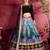 Gorgeous Peacock blue and Black Dori and Sequins Embroidered Art Silk Lehenga choli for wedding