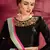 Gorgeous Peacock blue and Black Dori and Sequins Embroidered Art Silk Lehenga choli for wedding