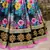 Gorgeous Peacock blue and Black Dori and Sequins Embroidered Art Silk Lehenga choli for wedding