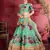 Glamorous Green Pearl, Dori and Sequins Embroidered Art Silk Fabric Designer Lehenga choli for wedding