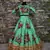 Glamorous Green Pearl, Dori and Sequins Embroidered Art Silk Fabric Designer Lehenga choli for wedding