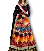 Catching Yellow and Black Dori and Sequins Embroidered Art Silk Designer Lehenga choli for wedding