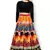 Black and yellow Embroidered Art Silk Semi Stitched Floral Lehenga