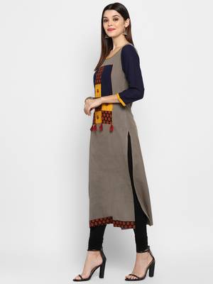 Multicolor plain cotton  kurtis 3