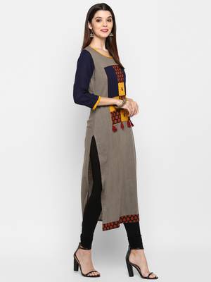 Multicolor plain cotton  kurtis 4
