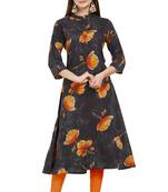 Multicolor printed rayon ethnic-kurtis