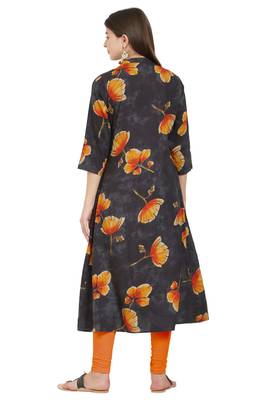 Multicolor printed rayon ethnic-kurtis 2