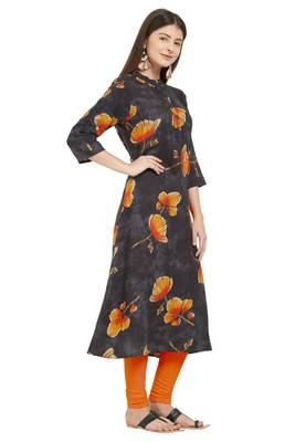 Multicolor printed rayon ethnic-kurtis 3