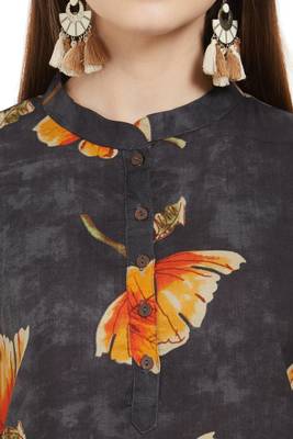 Multicolor printed rayon ethnic-kurtis 4