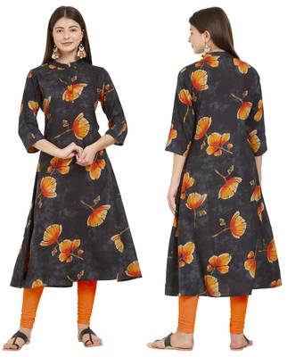 Multicolor printed rayon ethnic-kurtis 5