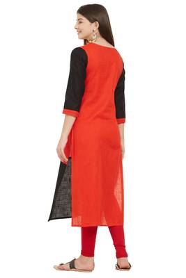 Multicolor plain cotton cotton-kurtis 2