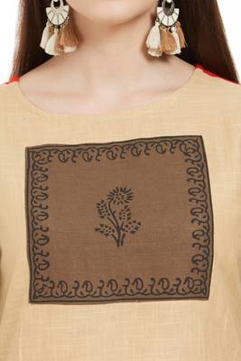 Multicolor plain cotton cotton-kurtis 4