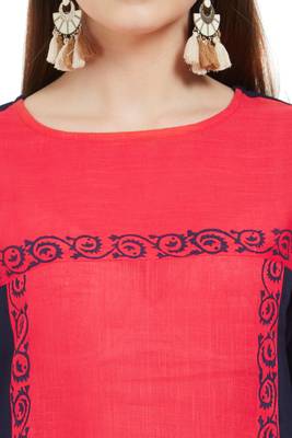 Multicolor printed cotton cotton-kurtis 4