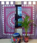 Mandala Door Tab top Curtains Indian Drape Balcony Room Decor Curtain Boho Set Ethnic Window Treatments & Panels Set